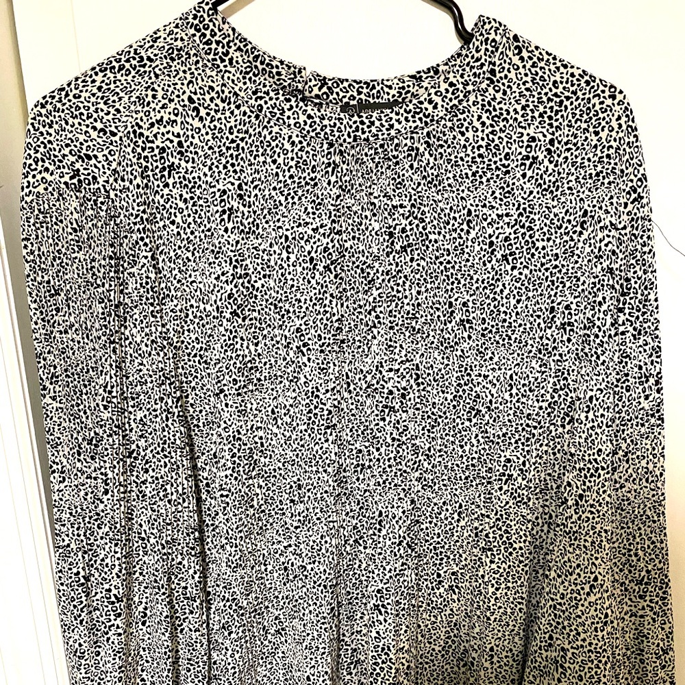 Adrianna Papel Plisse Animal Print Blouse